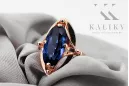 Sapphire Original Vintage 14K produkt s růžovým zlatým kroužkem vinobraní VRC047r